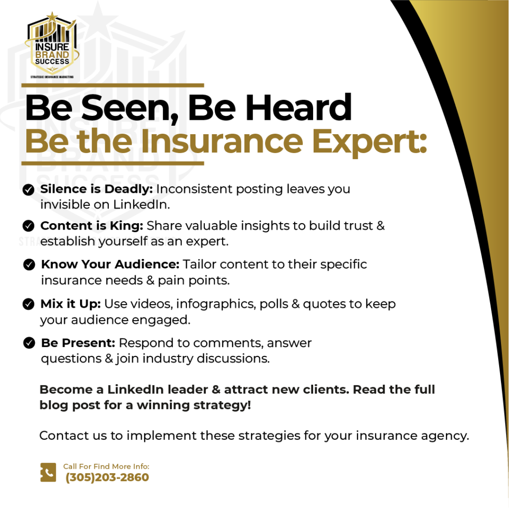 Be Seen, Be Heard, Be the Insurance Expert