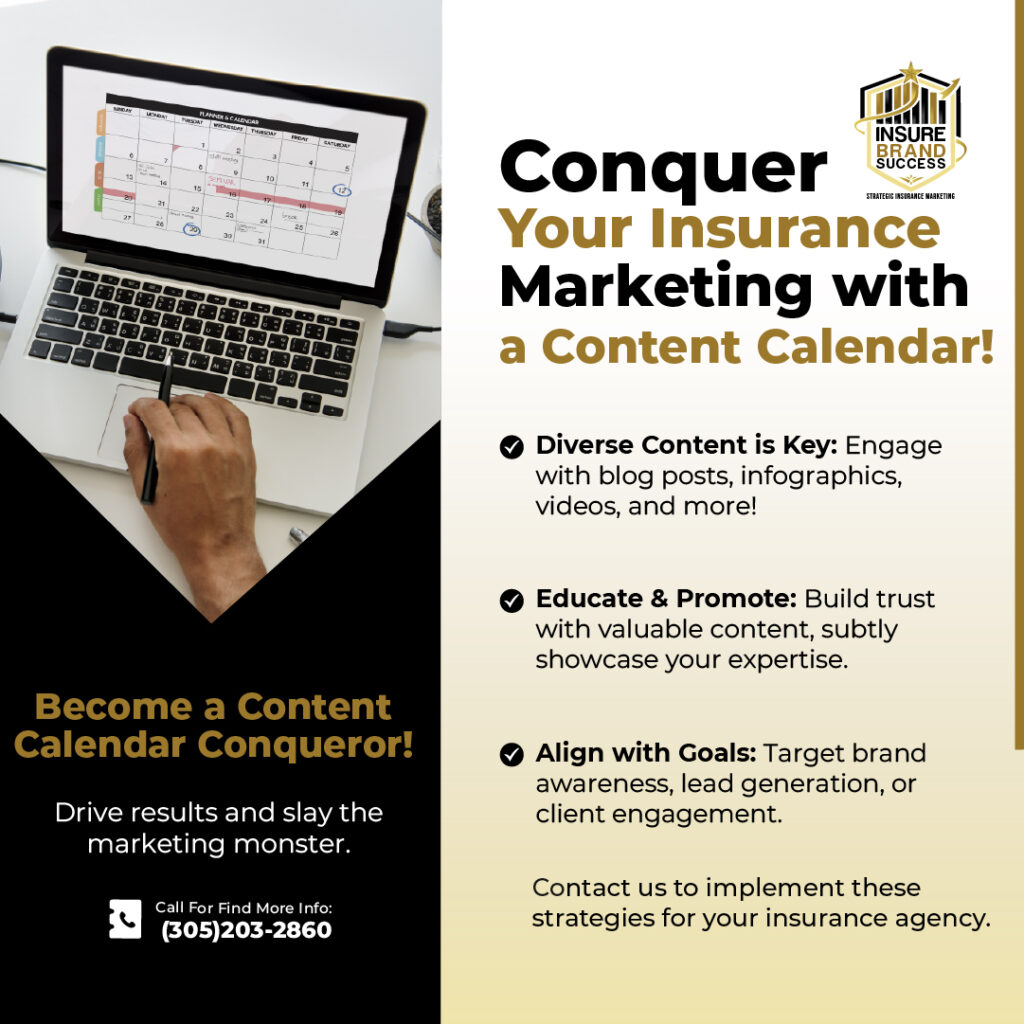 Conquer Your Insurance Marketing with a Content Calendar!