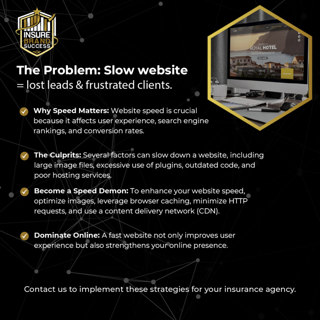 Website Speed Demon: Infographic for Insurance Agencies